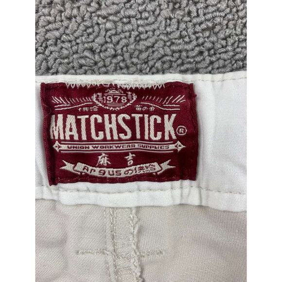 Vintage Matchstick Cargo Pants Men M 30 Cotton Multi Pocket Zip Utility Workwear - Picture 3 of 11